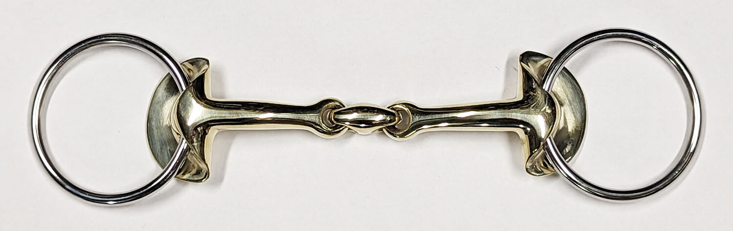 German Silver Wing Snaffle bit with center oval mouth piece  14 mm