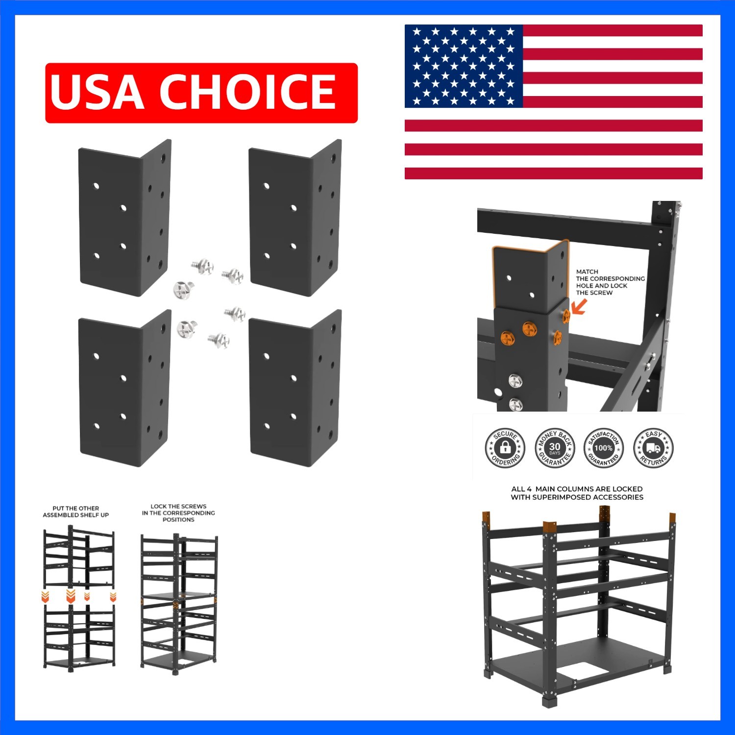 Aluminum GPU Stacking Brackets for 12 GPU Rigs - Enhance Airflow & Stability
