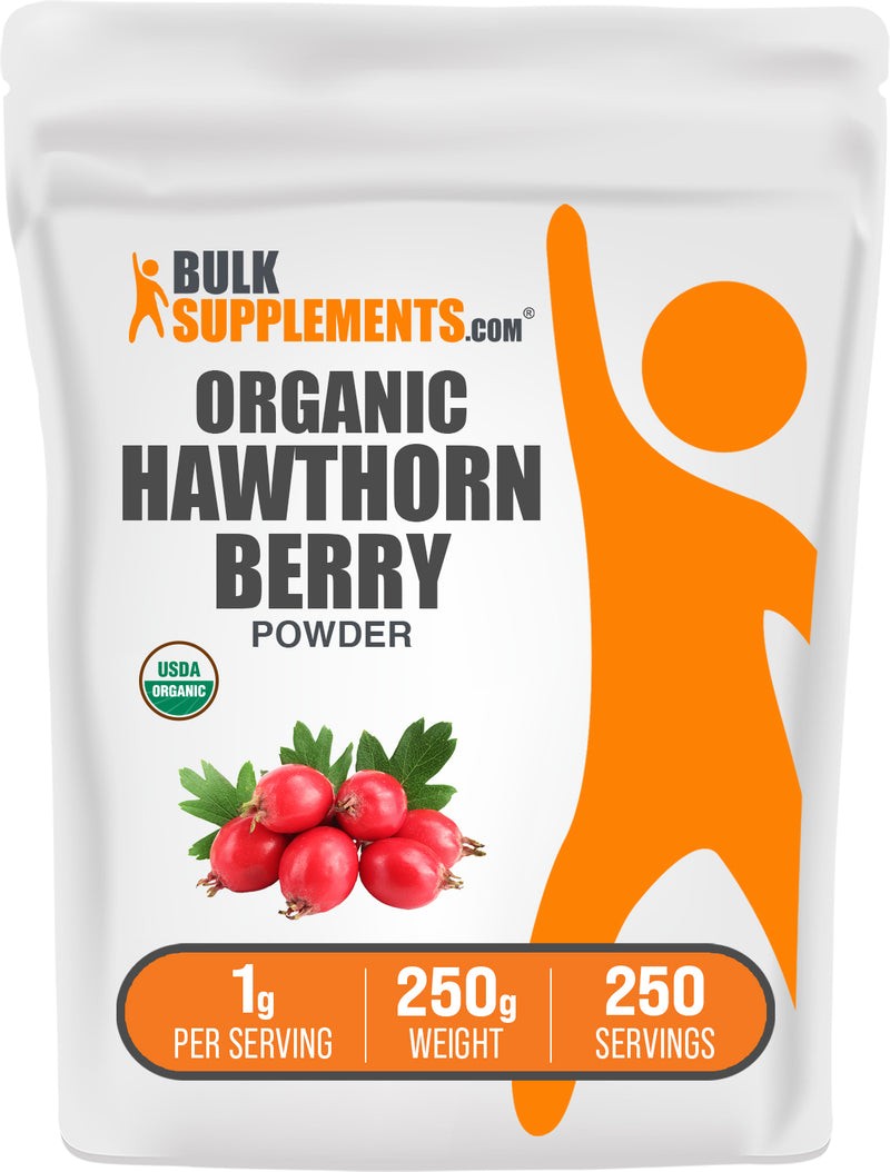 BulkSupplements Organic Hawthorn Berry Powder - 1g per Serving