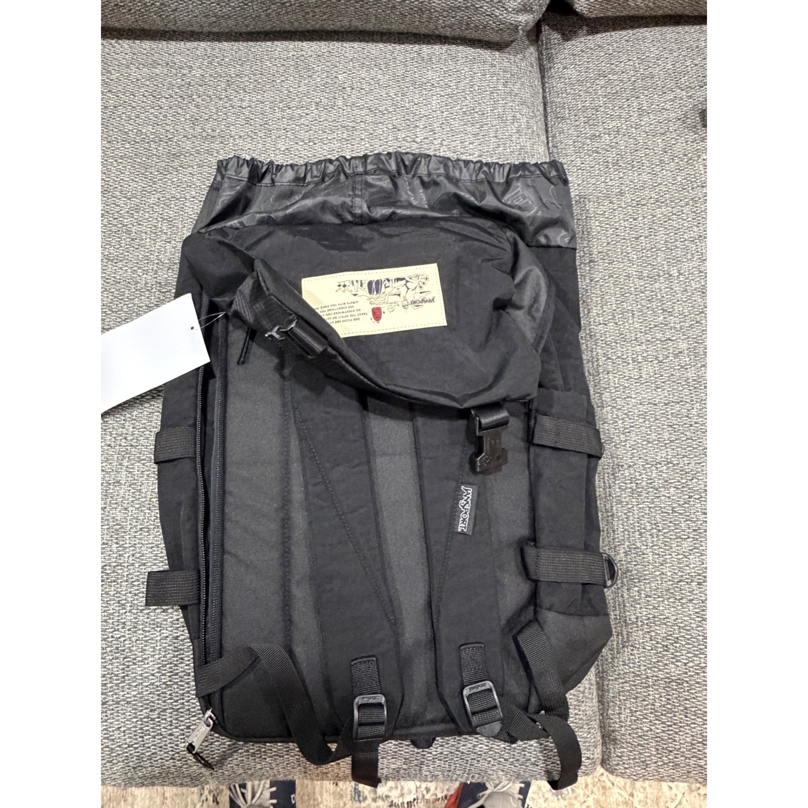JanSport Skip Pack Black Backpack JS0A86DV Top Loader Laptop Bag New