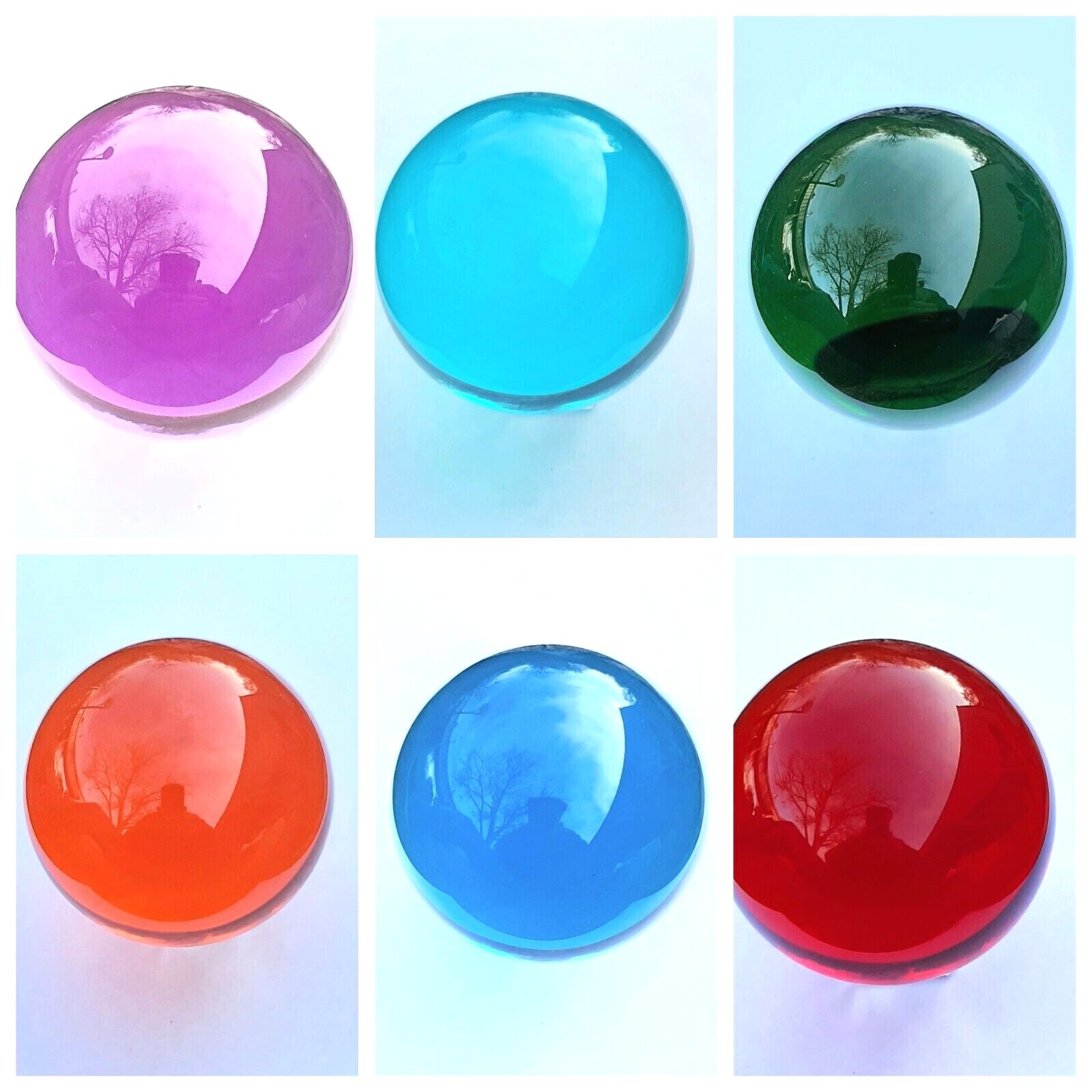 Acrylic Contact Juggling Balls 65mm 10 Color Variations Single-Ball Performance