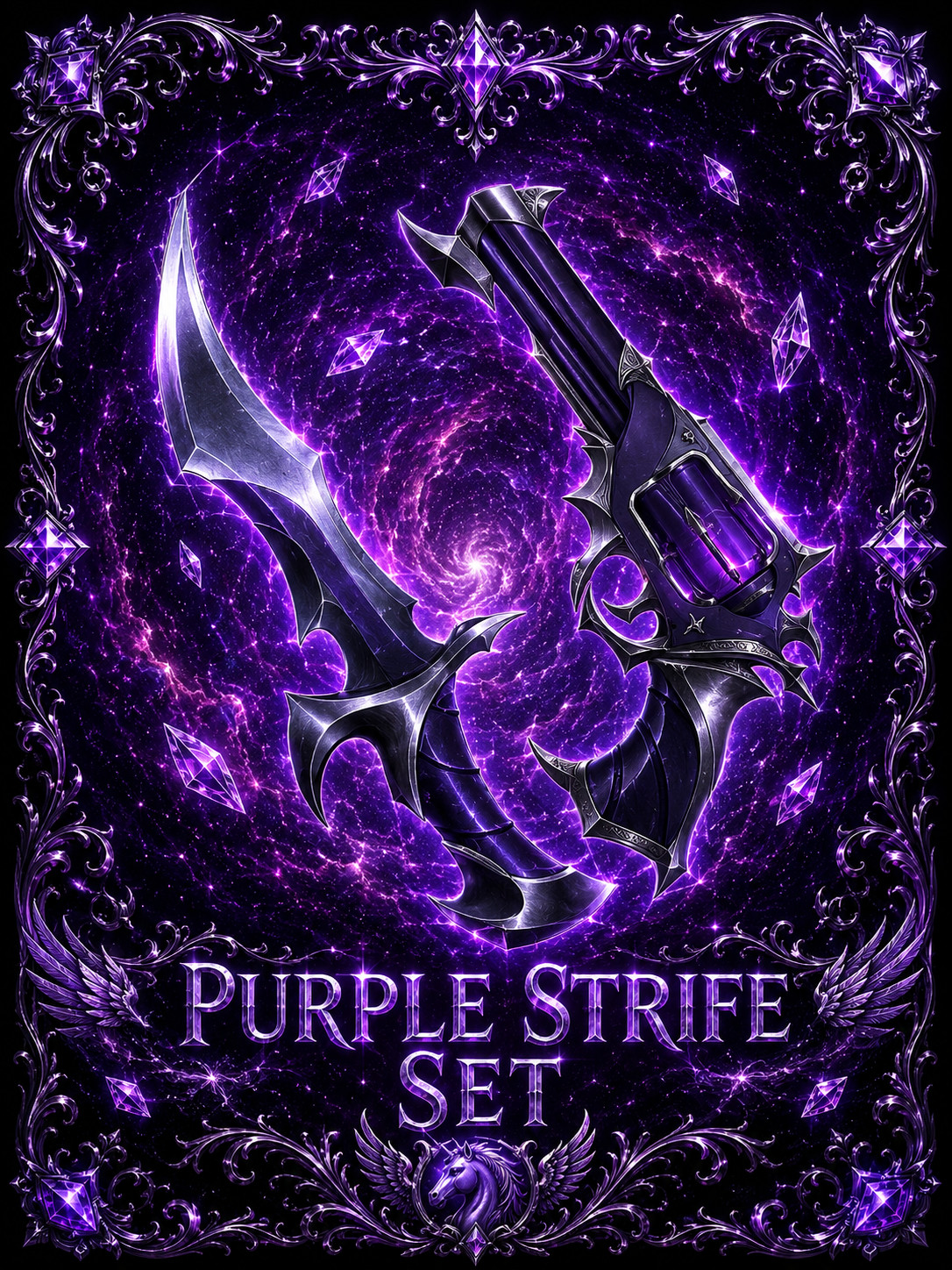Purple strife set MVSD Murderers VS Sheriff Duels | gun + knife