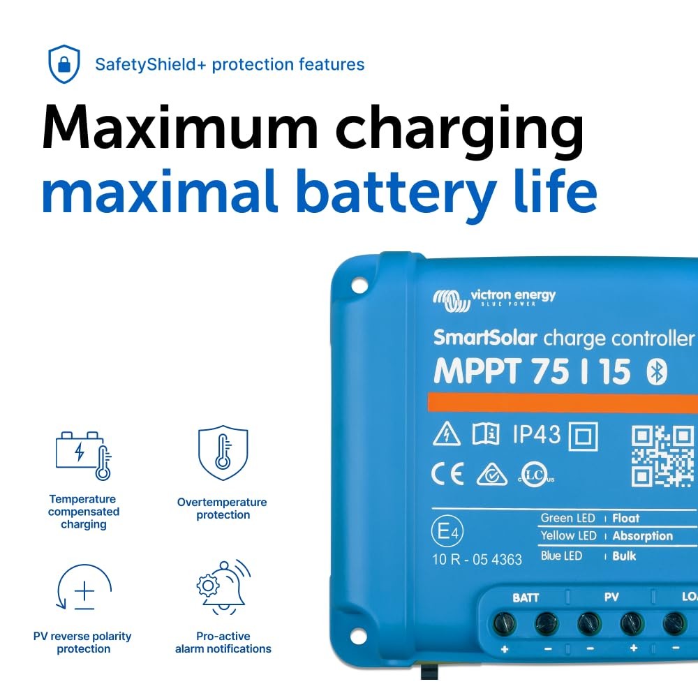 SmartSolar MPPT Solar Charge Controller (Bluetooth) - Charge Controllers for ...