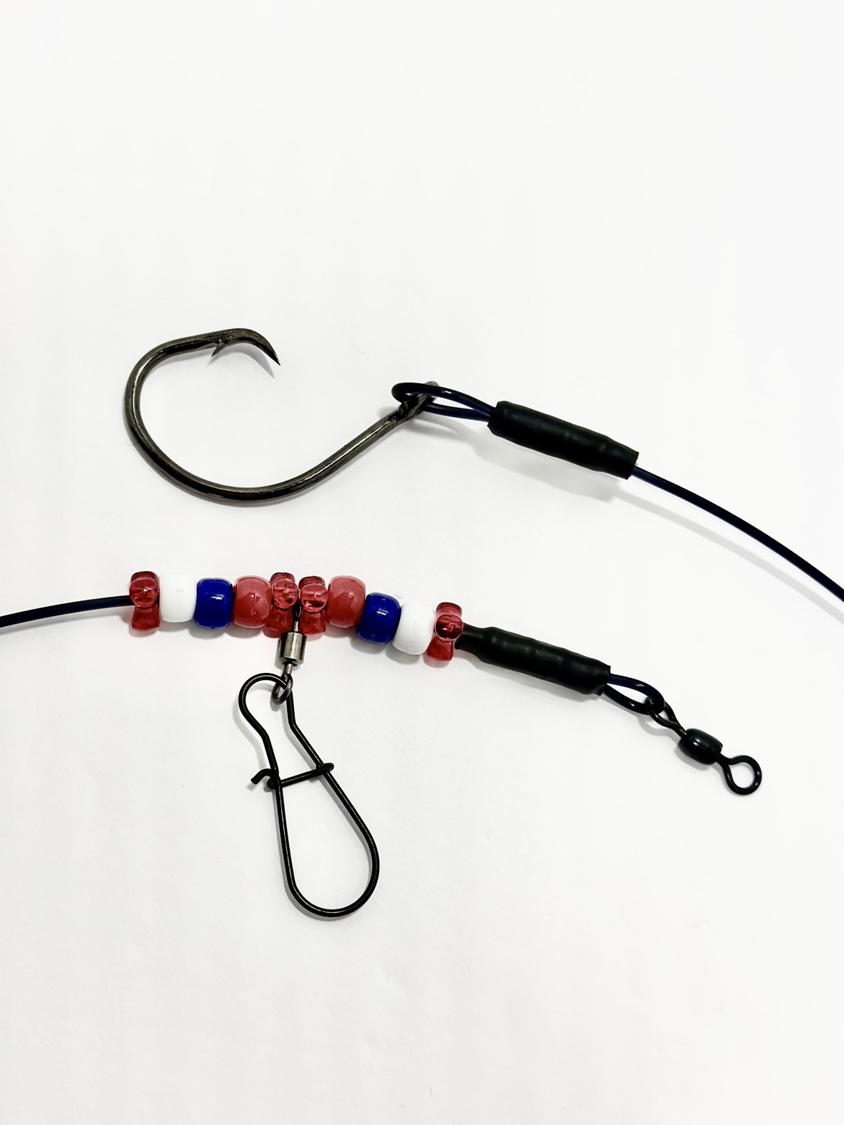 Surf Fishing Bull Red/Black drum Fishing Leaders 3PK 300lb Mono-10/0 Circle Hook