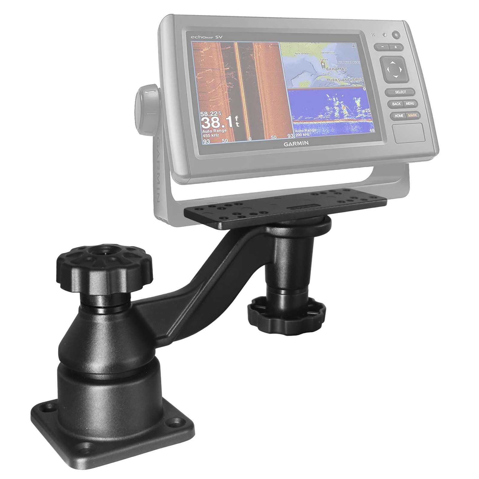 Aluminium Fish Finder Chartplotter Mount Horizontal Swing