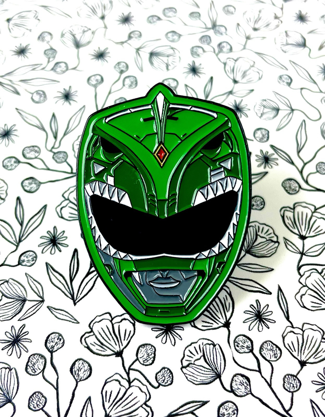 Green Power Ranger 1.5 Inch Enamel Pin
