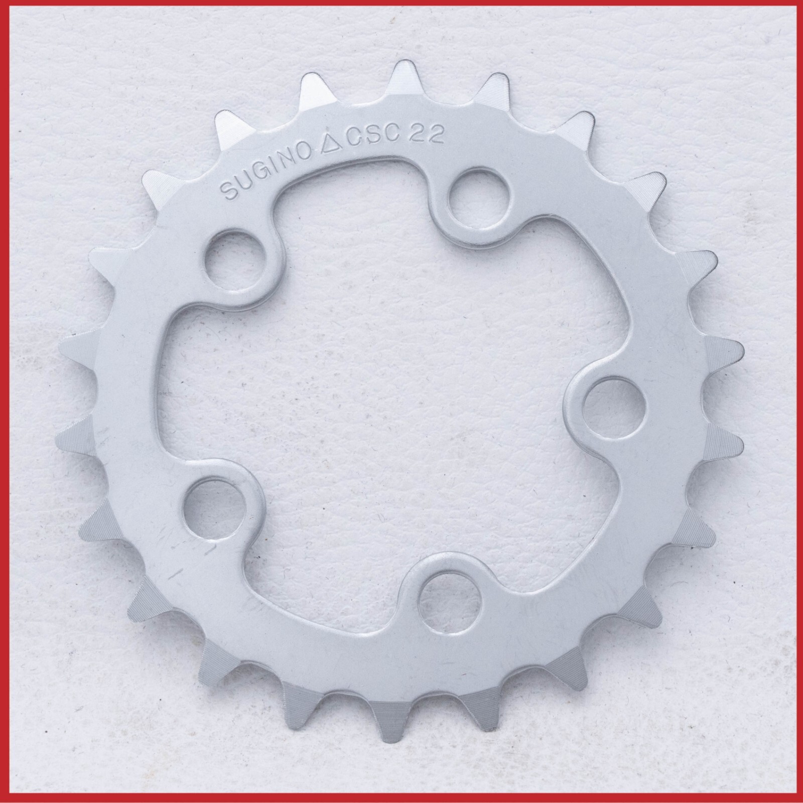 NOS SUGINO CSC-22  CHAINRING 22t 58 VINTAGE MOUNTAIN BIKE MTB 5 ARMS STEEL