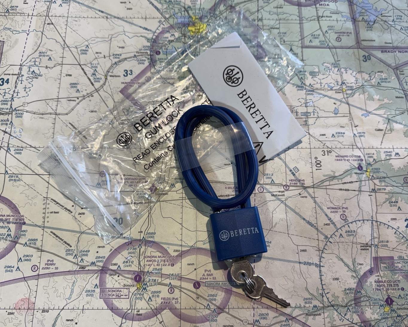 Beretta Gun Lock 2-Key Handgun Rifle Shotgun Cable Lock / NEW