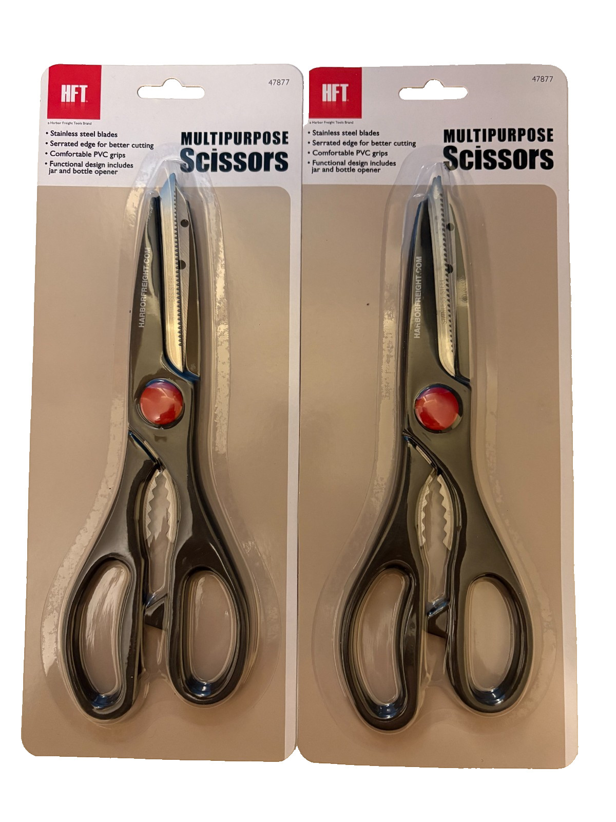 2 Pack Harbor Freight Scissors Stainless Steel Kitchen Utility Shears