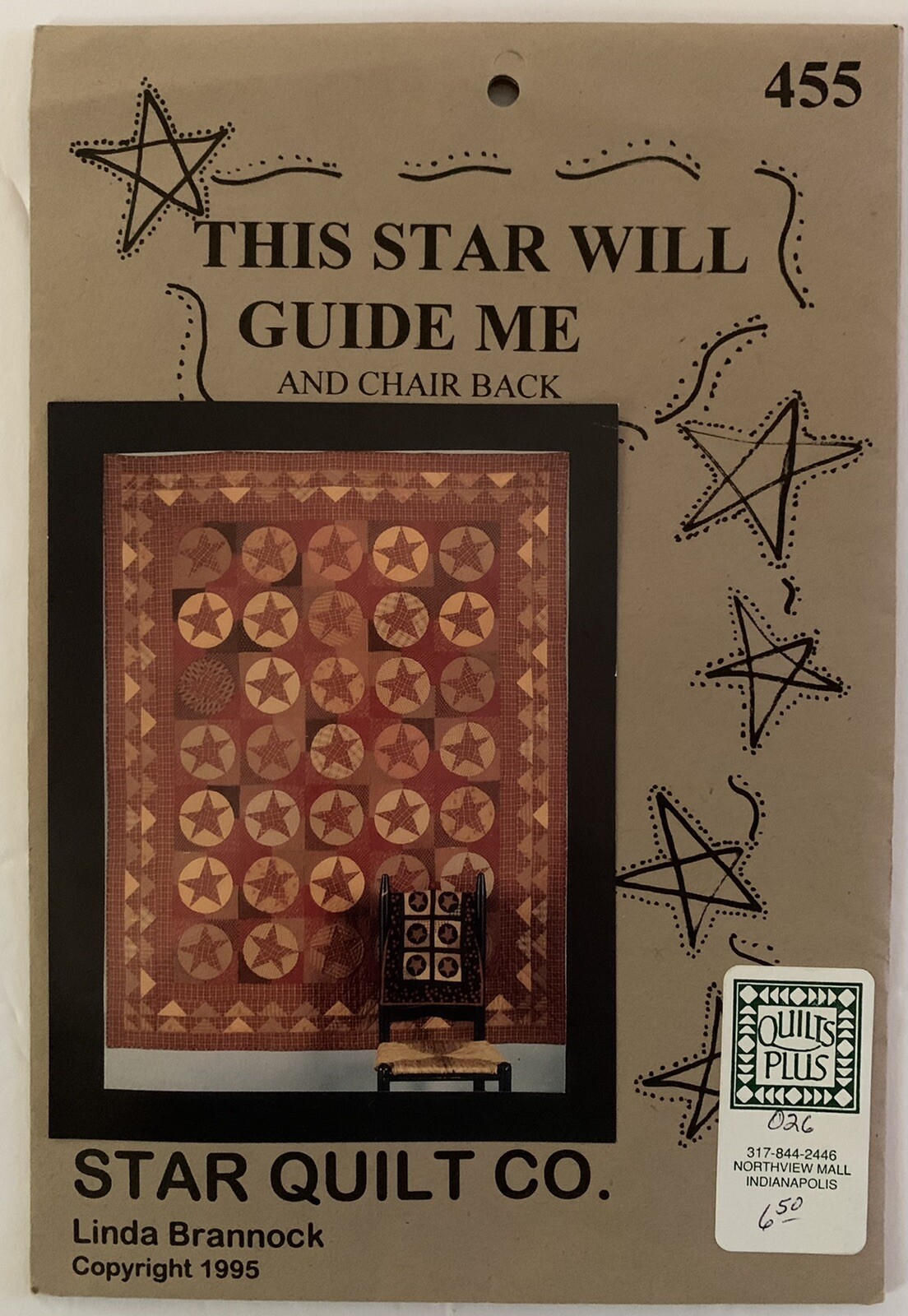 Star Quilt Co. THIS STAR WILL GUIDE ME 455  71x91 Quilt Pattern 1995