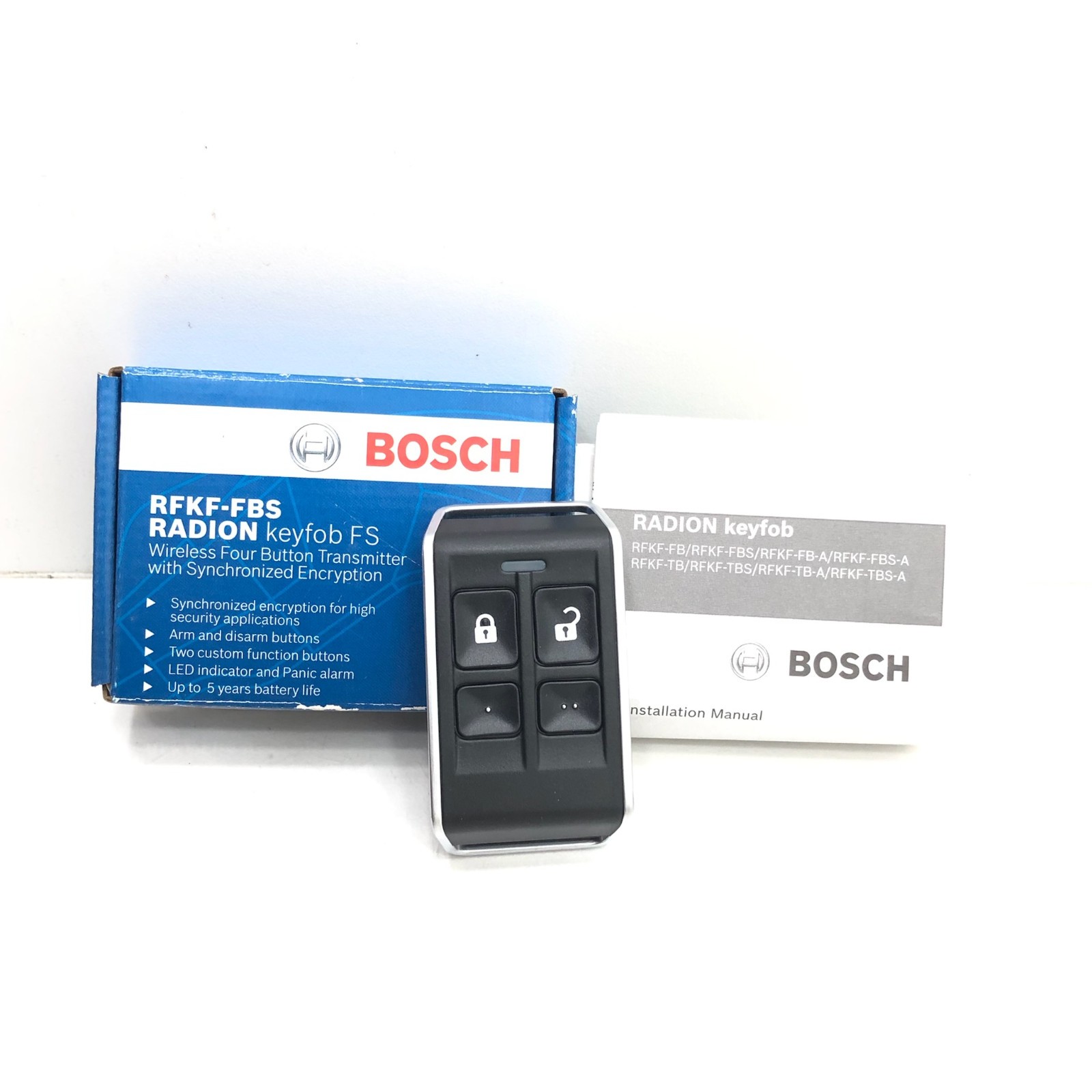 NEW Bosch RFKF-FBS-A Encrypted Wireless 4-Button Programable Keyfob Transmitter