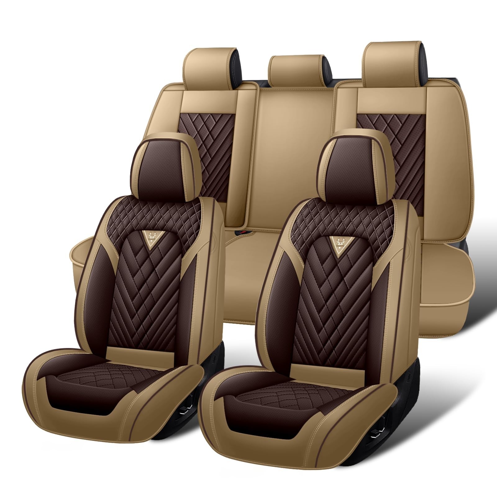 Car Seat Covers Full Set for Hyundai Venue 2020-2026, Waterproof Nappa Leathe...