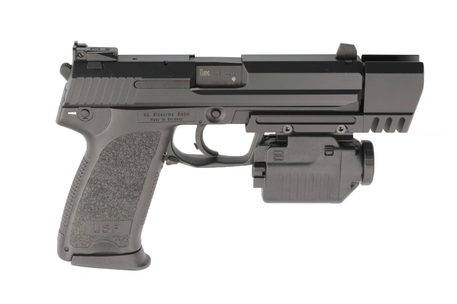 Match Weight - Compensator w/ Light Rail - Fits HK USP 45 Full Size