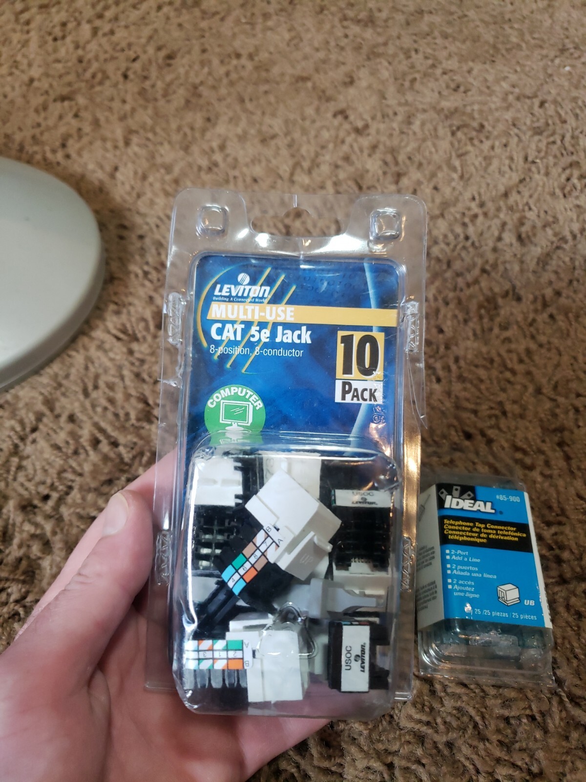 Leviton Cat Jack Lot 5e Ideal Connectors Blank Inserts