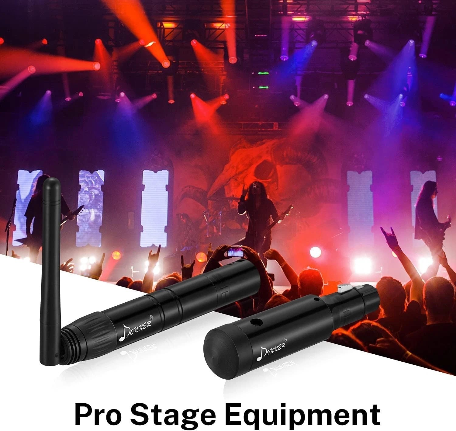 Donner Rechargeable DMX Wireless Controller: 1 Transmitter & 3 Receivers Bundle