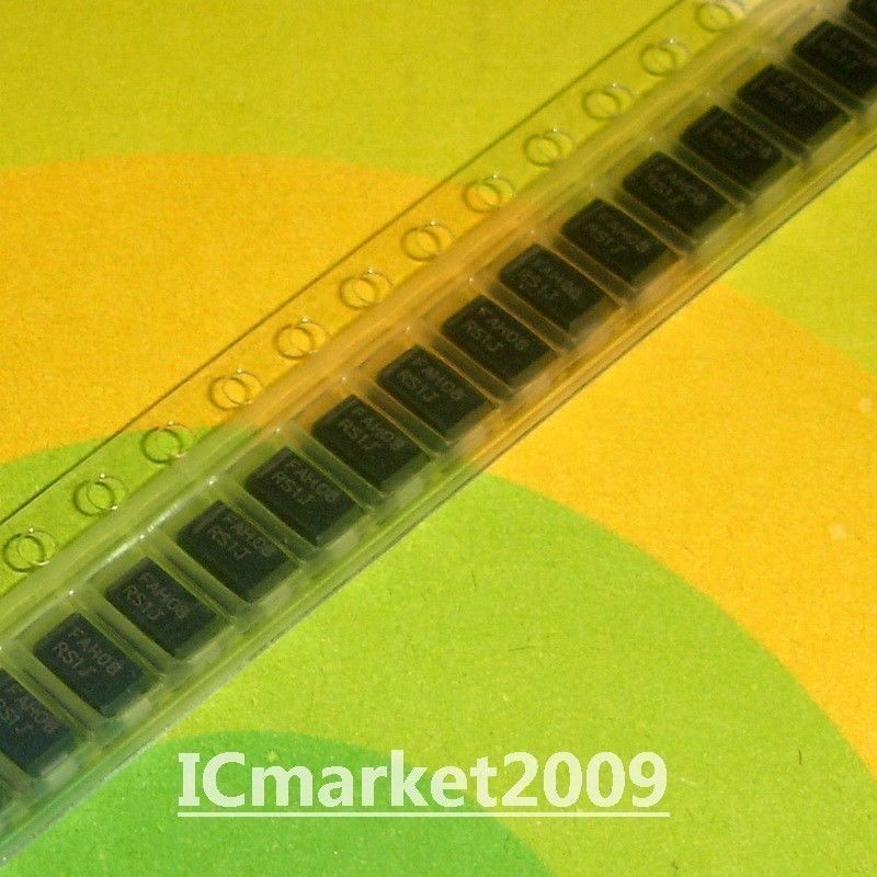 500 PCS RS1J DO-214AC 1.0A Surface Mount Fast Switching Rectifier Diodes