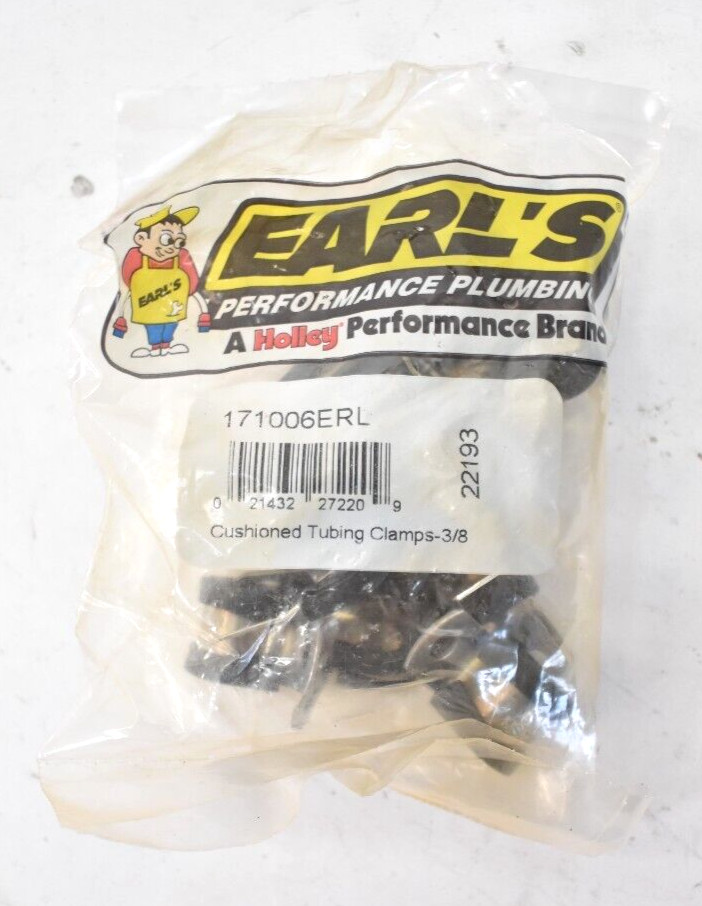 Earl's Cushioned Hose Clamps 3/8" Tube Hose OD 10 Pack Set Kit 171006ERL