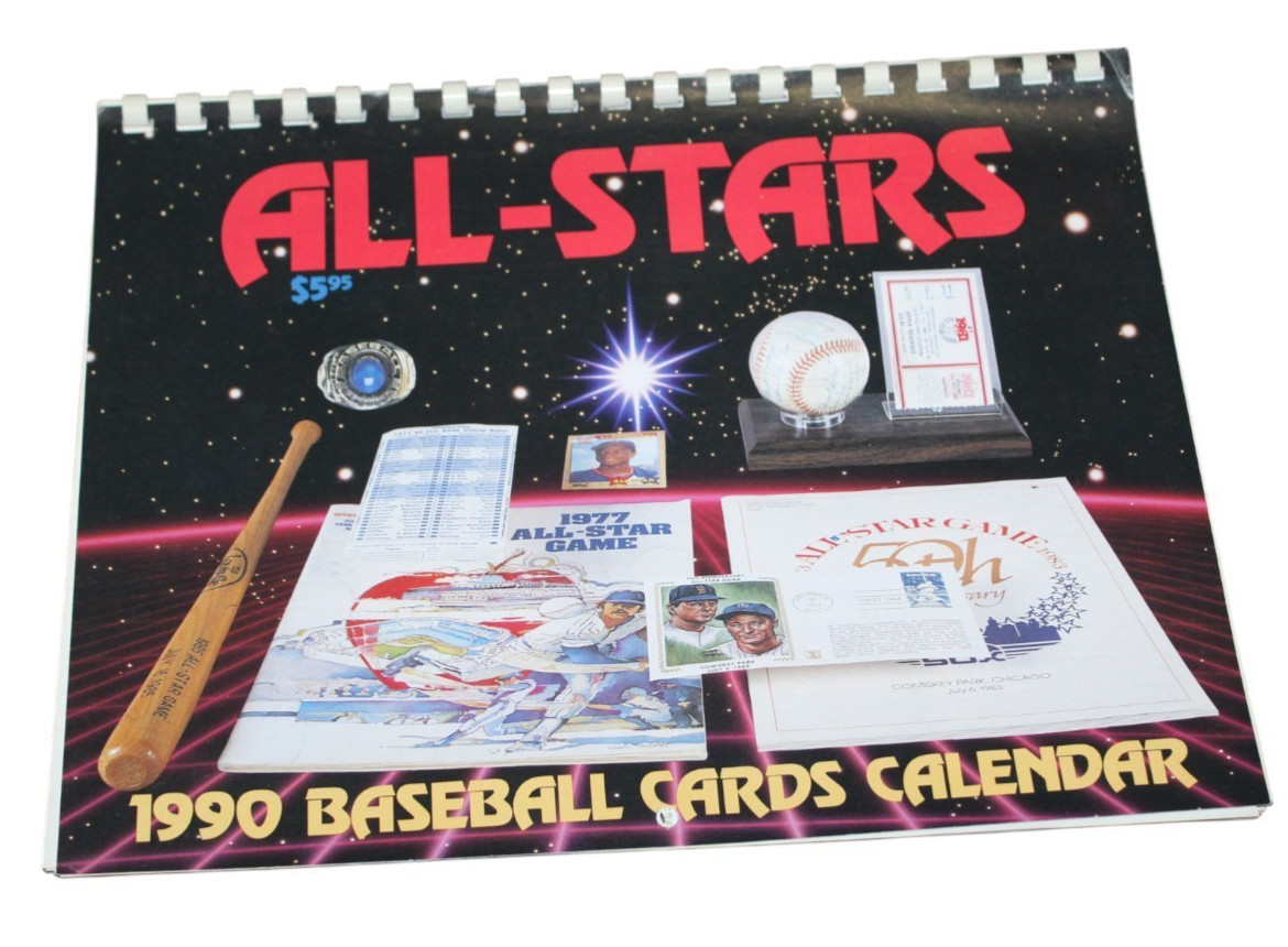 Krause Publications 1990 All-Stars Baseball Cards Calendar