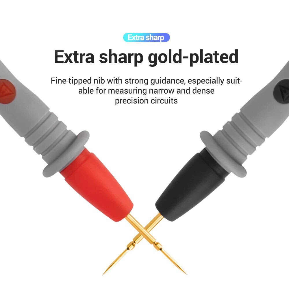 Multimeter Test Leads Kit Precision Sharp Probe Test Lead 1000V 10A + Soft Bag