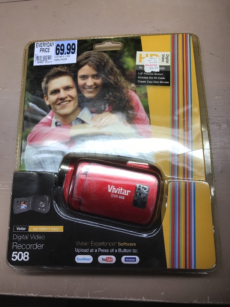 Vivitar DVR-508 HD Digital Video Camcorder Recorder Red