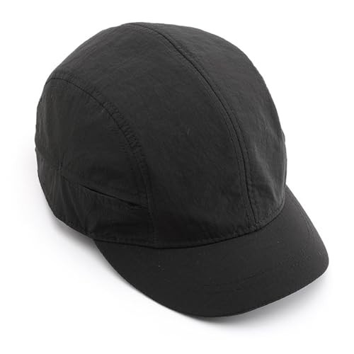 Short Brim Quick-Dry Lightweight Breathable Polyester Baseball One Size Black