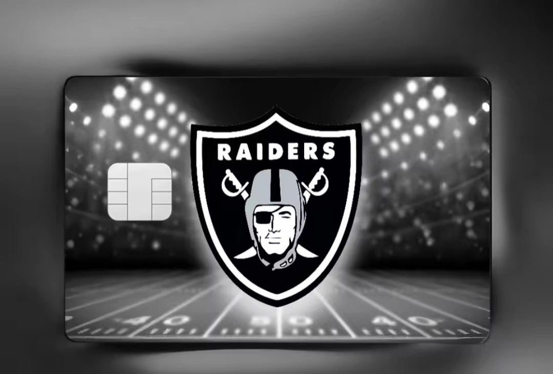 Oakland (Las Vegas) Raiders Football Credit Debit Card Sticker Skin Free Ship