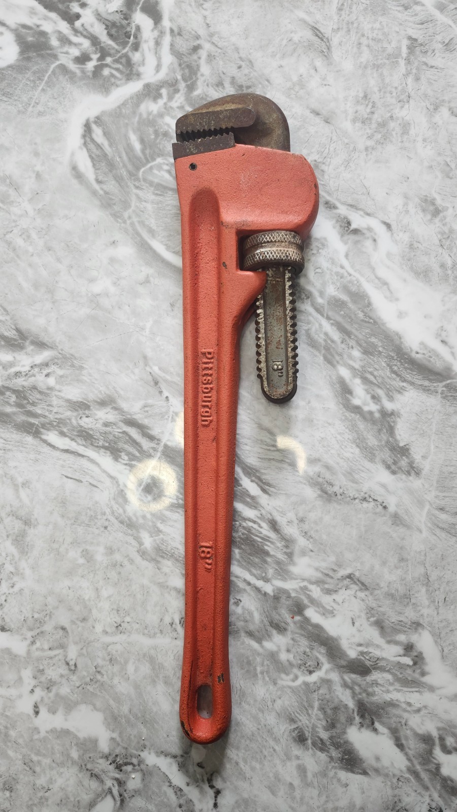 PITTSBURGH Pipe Wrench (18" 18in.) Vintage - Made in U.S.A.