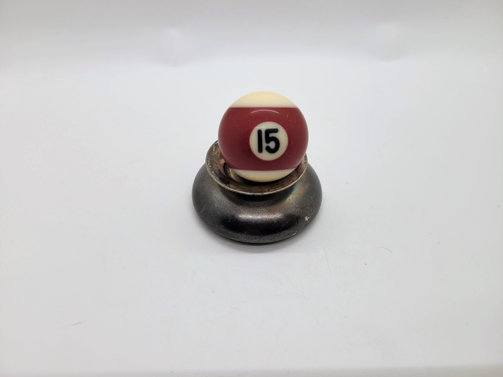 Vintage Number #15 Red Striped Small Pool Ball Replacement 1 ⅞"