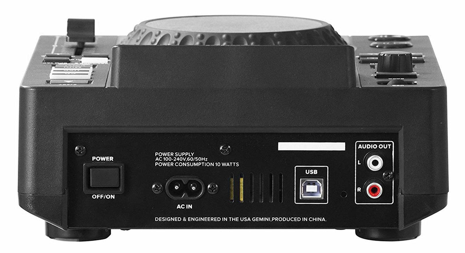 Gemini MDJ-600 Tabletop USB/CD Media Player DJ MIDI Controller + Power Strip
