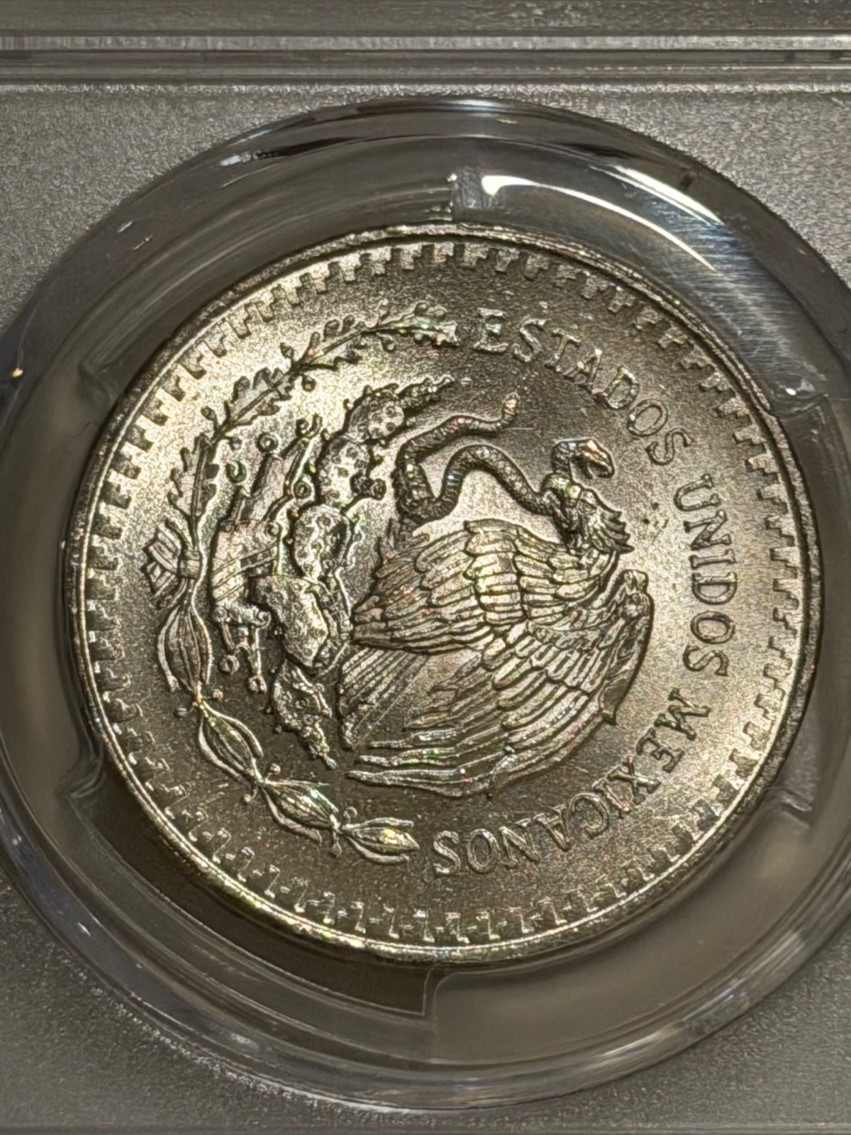 1982 Mo Mexico Silver Onza Libertad PCGS MS66