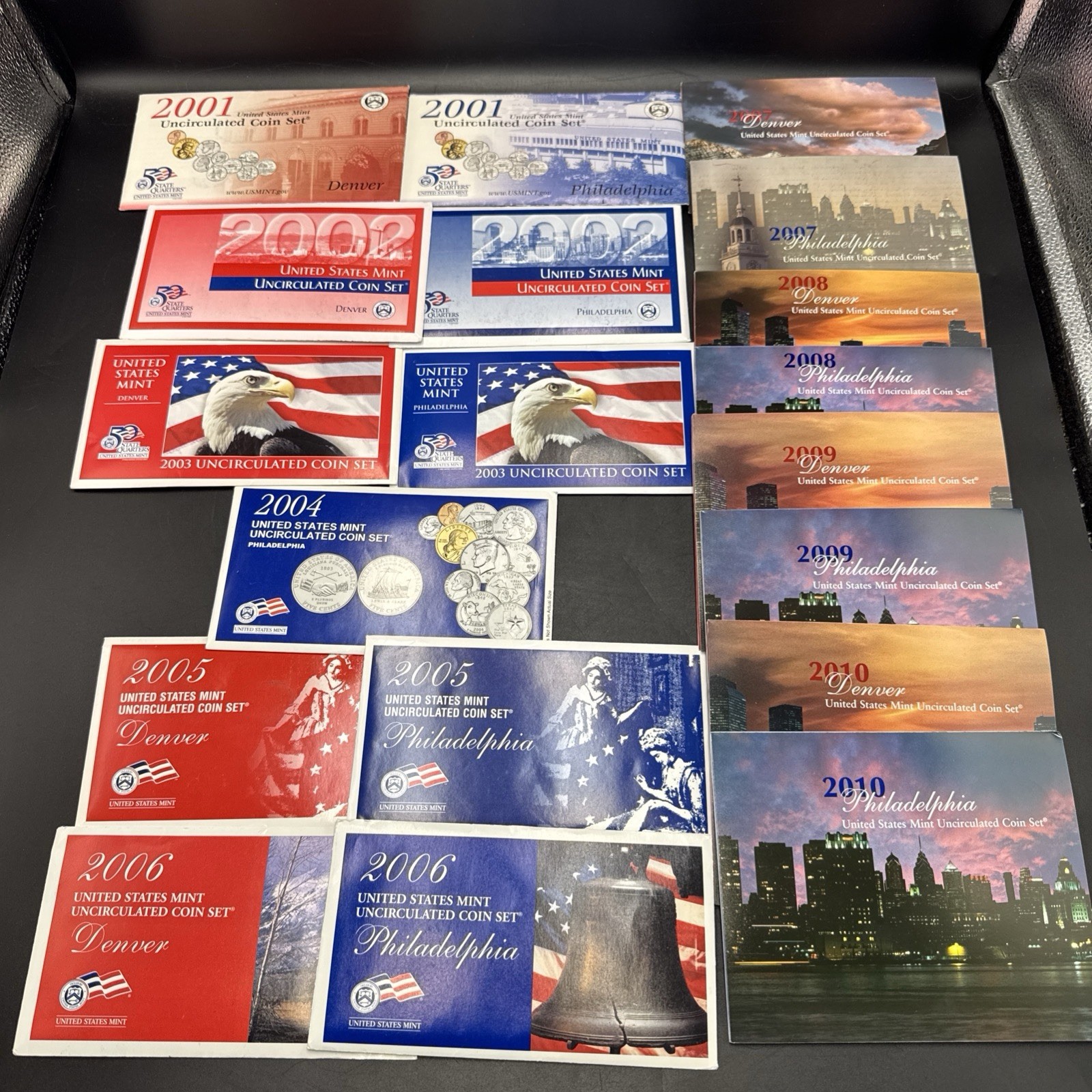 2001-2010 United States Uncirculated US Mint Coin Set - Philadelphia and Denver