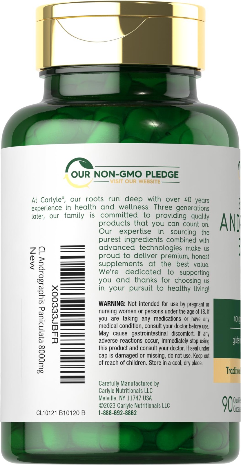 Andrographis Paniculata 8000 Mg Brain Health Immune Joint Support, 90 Capsules