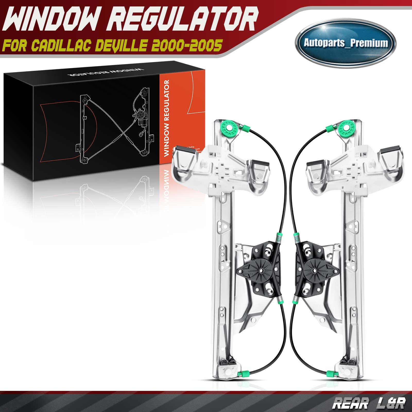 2x Power Window Regulators W/o Motor for Cadillac DeVille 00-05 Rear Left&Right