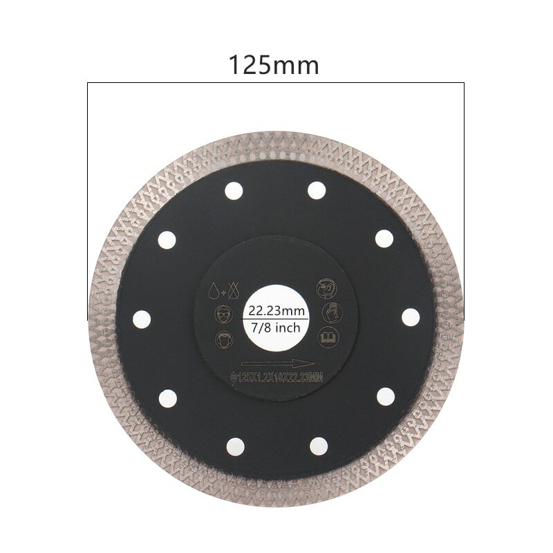 4-5'' Porcelain Tile Turbo Thin Diamond Dry Cutting Disc Grinder Wheel Saw Blade