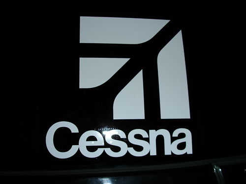 Cessna Air Craft sticker white 6.5"*6.85" DECAL YOU GET 2!