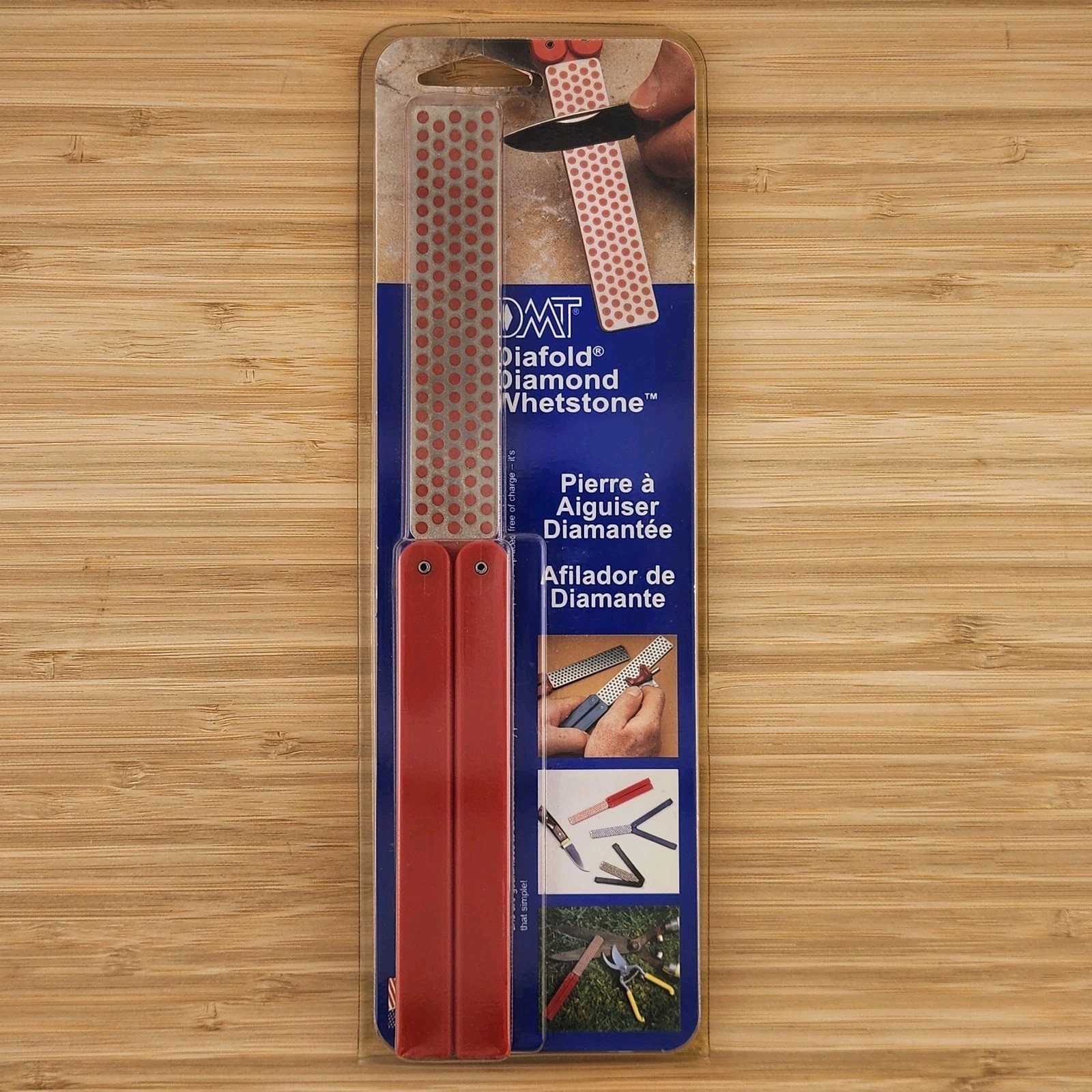 DMT Diafold Diamond Whetstone, Grit Sizing Fine RED Model #FWF Butterfly Style