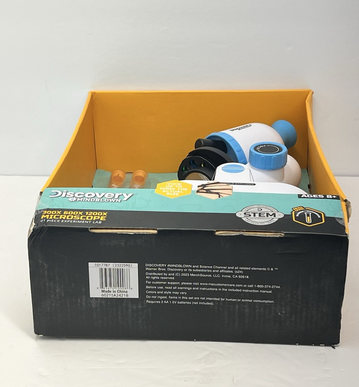 Discovery #MINDBLOWN 1200X, 600X, 300X Microscope 41-Piece Experiment Lab New