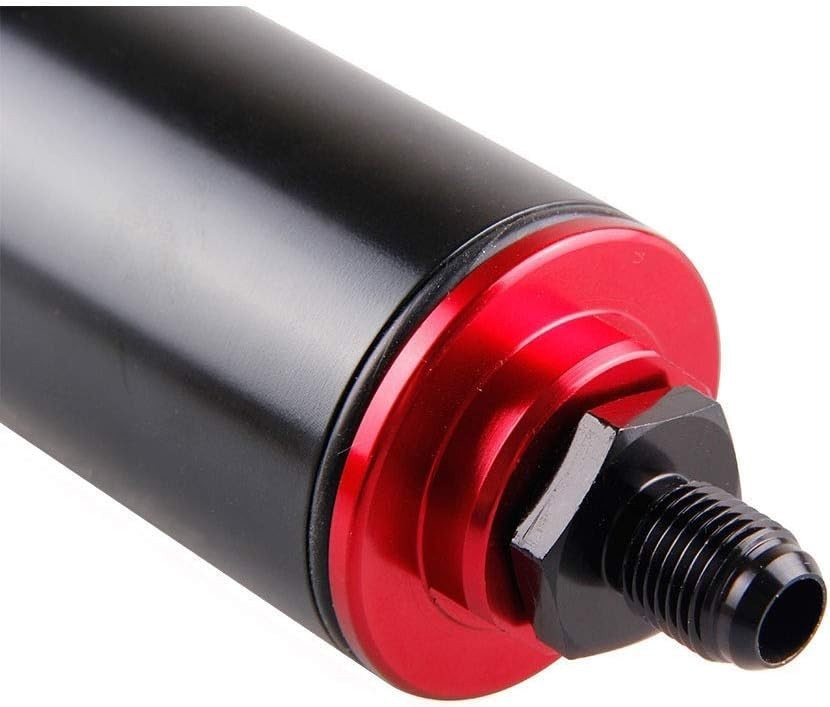 High Flow Inline Fuel Filter 100 Micron Cleanable AN6 AN8 AN10 Adapter Universal
