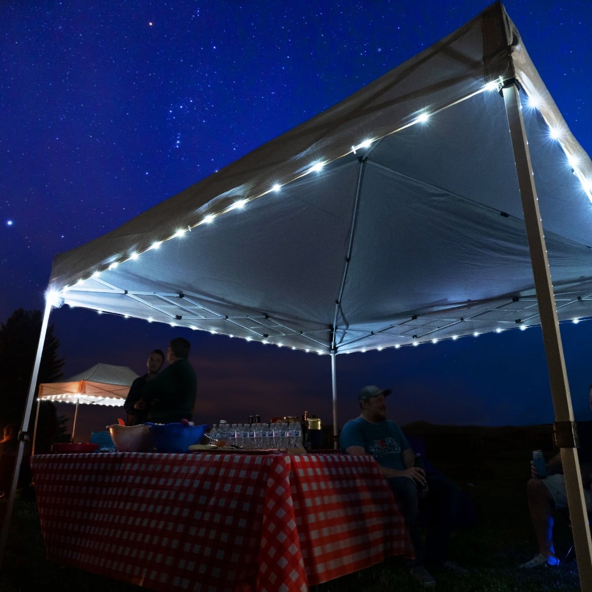 CanopyBrightz LED Tent Lights – 40ft String 10x10 Tents White