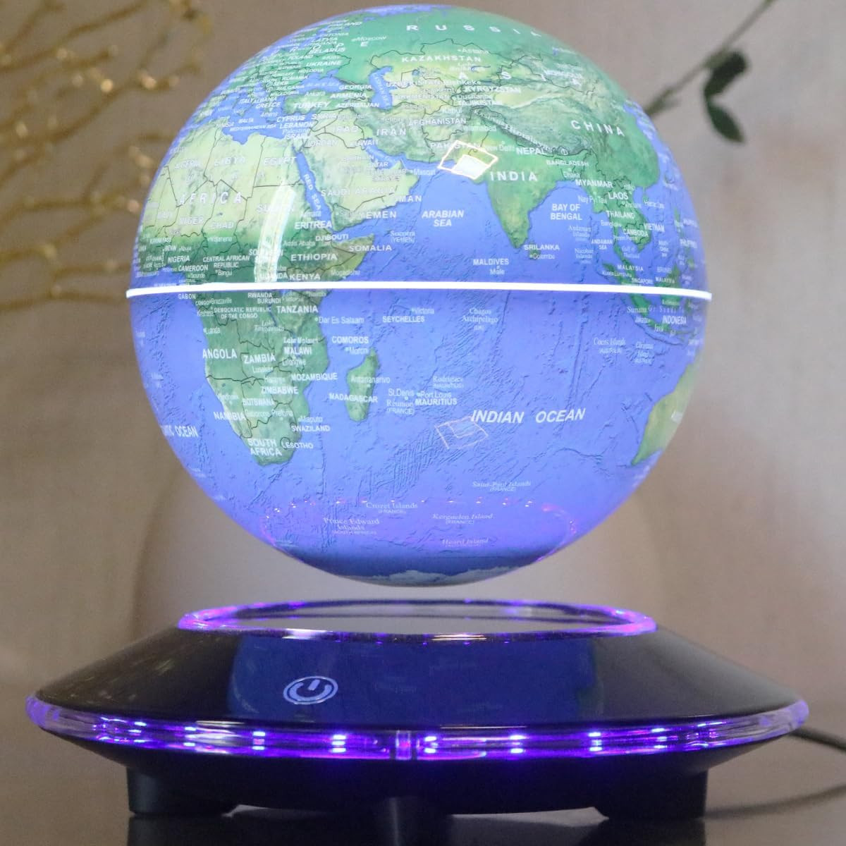 Levitating Globe, Floating Globe 6 Inches, Magnetic Levitation Rotating World Ma