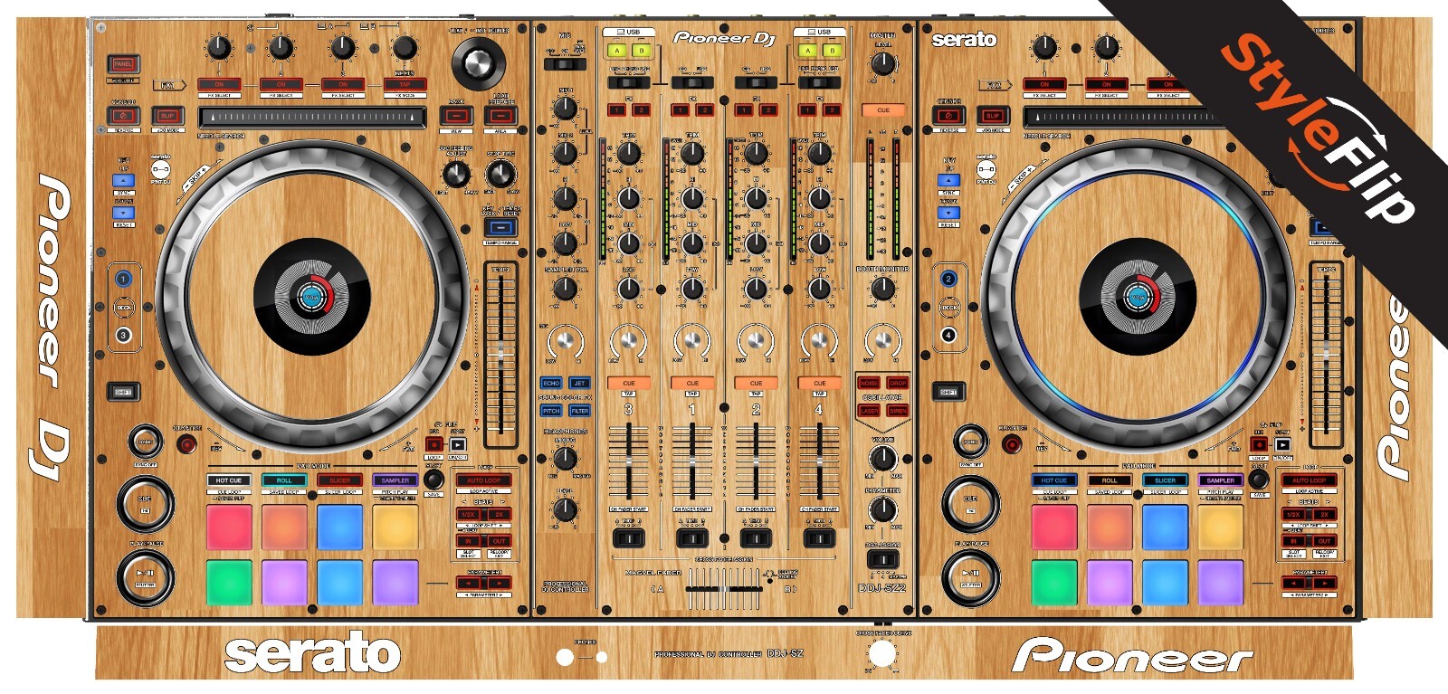 Pioneer DDJ-SZ2 Skin | Wood Design 5 | Protective Decal | StyleFlip Skins