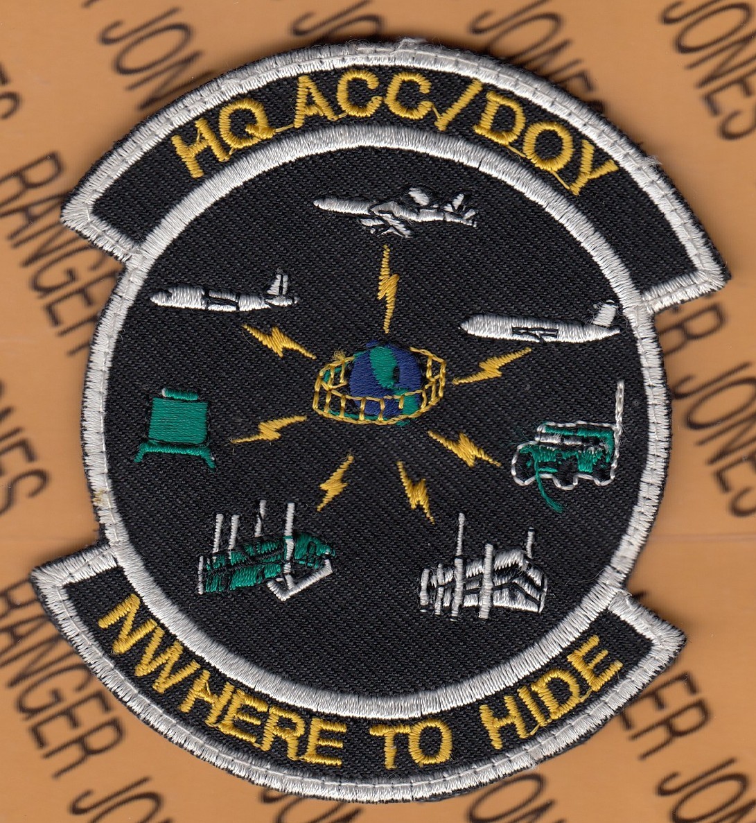 USAF Air Force Hq Air Combat Command DOY ~3.75" patch w/ HOOK c/e
