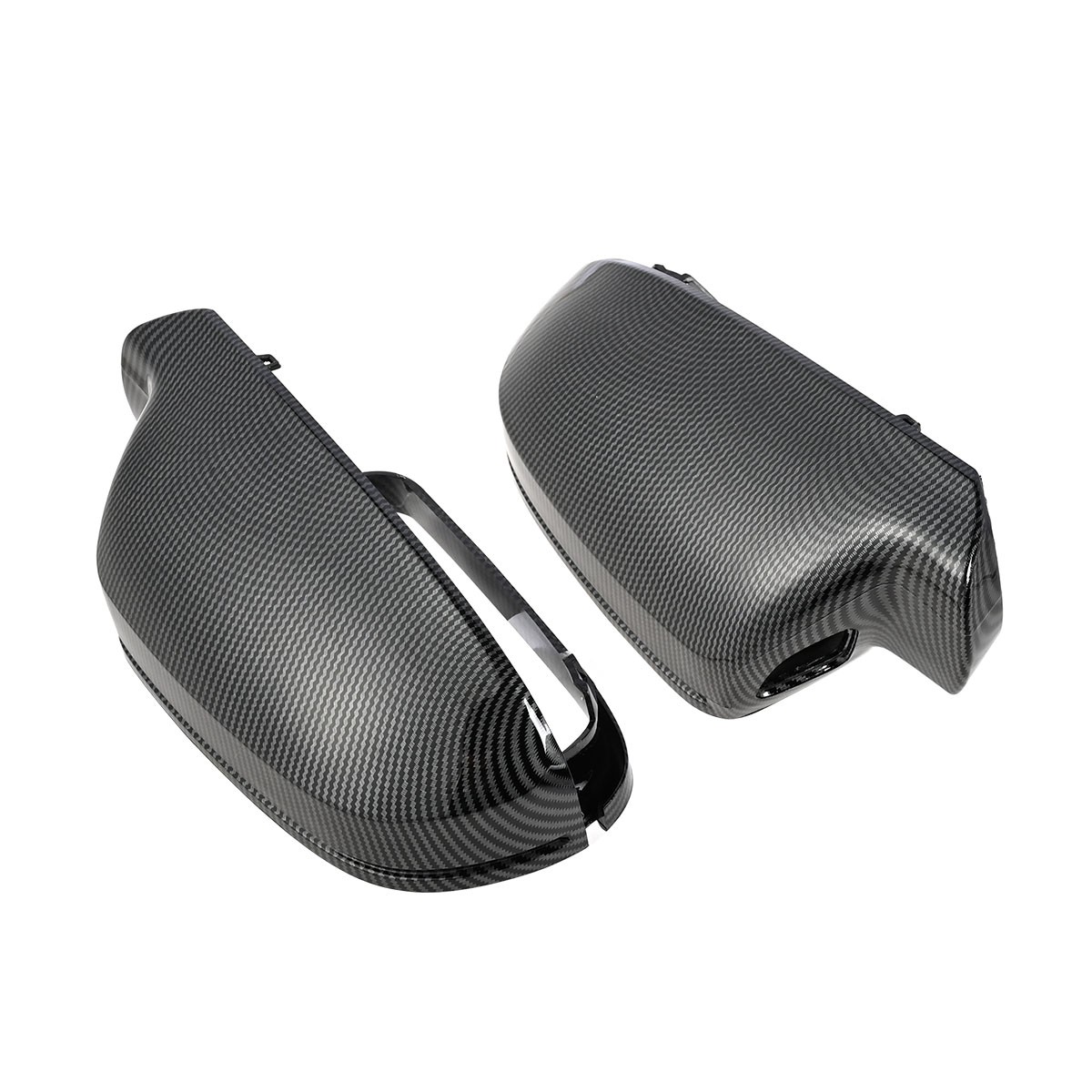 Carbon Fiber Look Mirror Cover Caps For Audi A5/S5 B8.5 2010-2016 W/ Lane Assist
