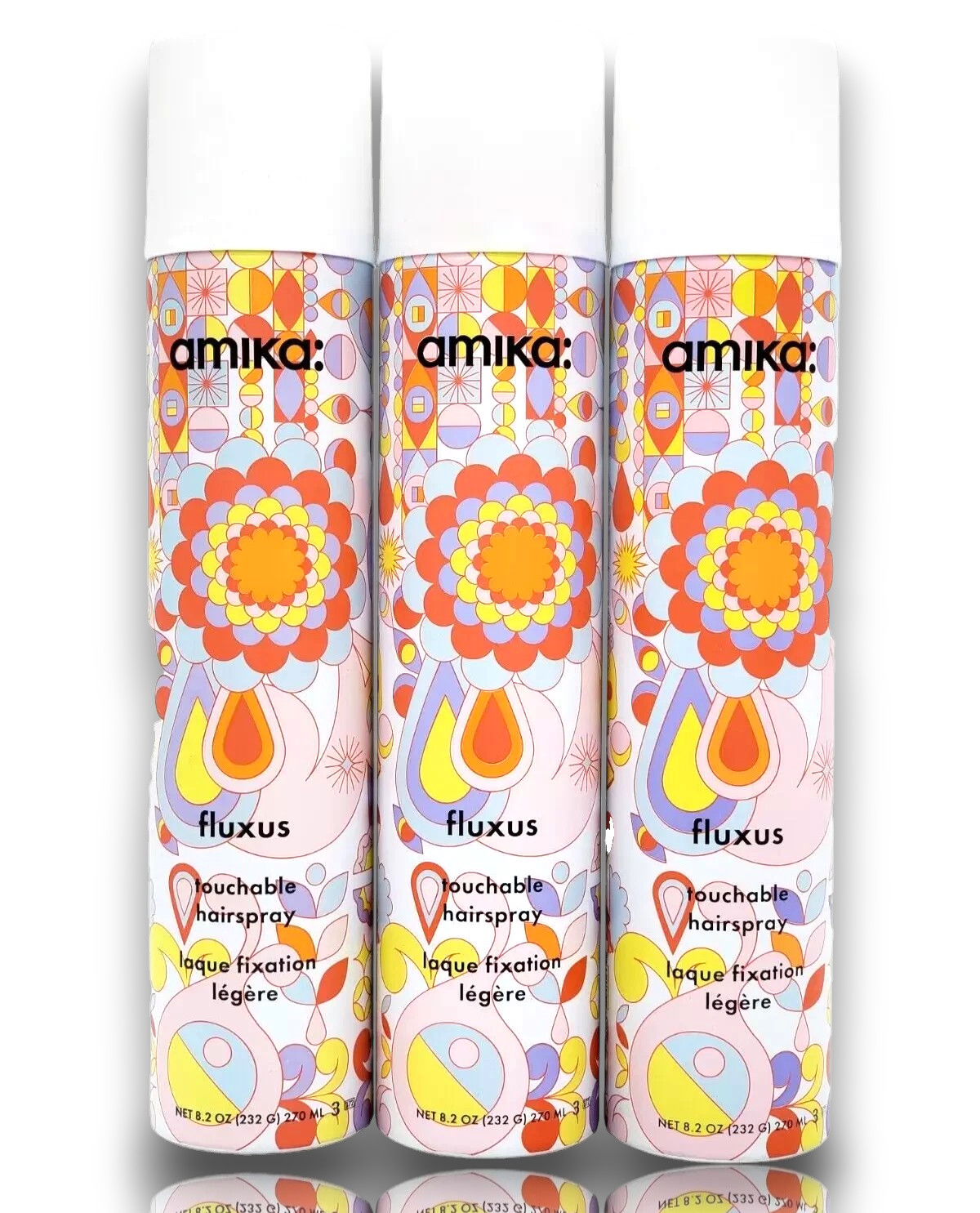 Amika Fluxus Touchable Hairspray 8.2 fl oz Lot of 3