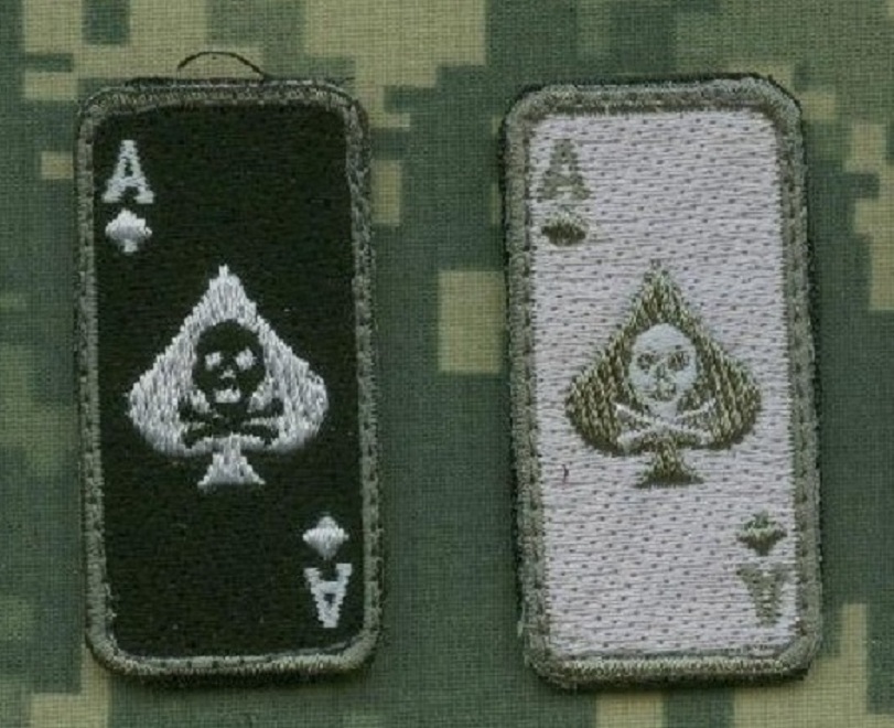 US SPECIAL OPS ADVISORS in Syria URBAN WARFARE burdock 2" 2-TAB: ACE Death Skull