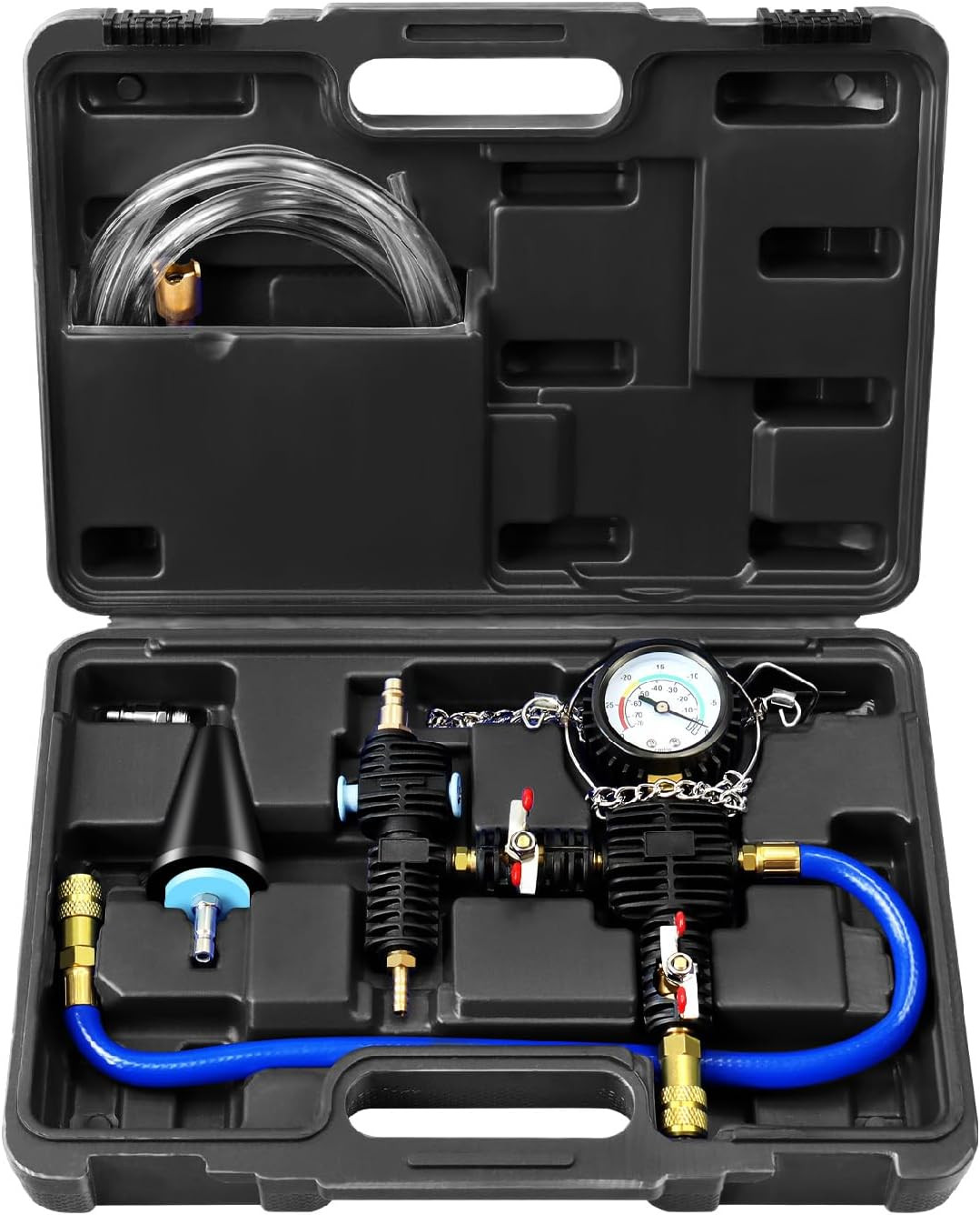 Cooling System Vacuum Purge Radiator Coolant Refill Tool Kit, Universal Automoti