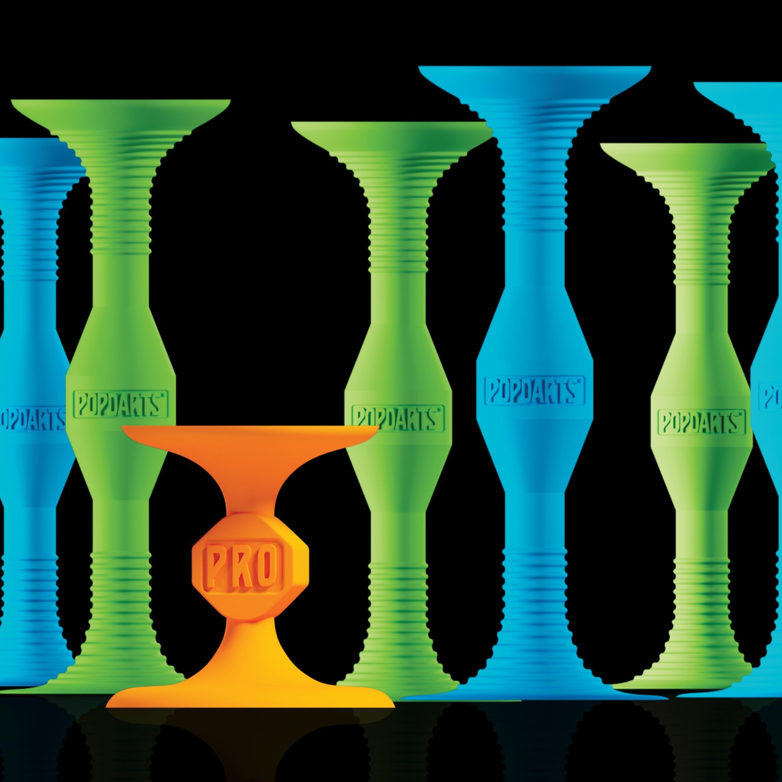 POPDARTS Glow Pack Game Set - Blue and Green