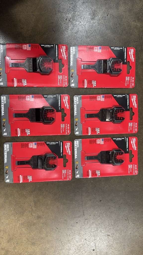 (6 Pack) Milwaukee 49-25-1201 Open-Lok 3/8" Bi-Metal Multi-Material Blade