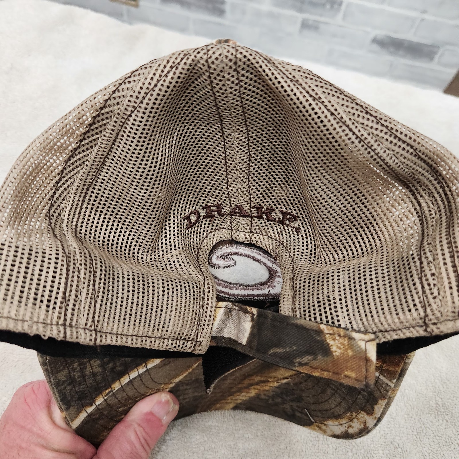 DRAKE WATERFOWL SYSTEMS CAMO MESH BACK BALL CAP RAISED LOGO Adjustable
