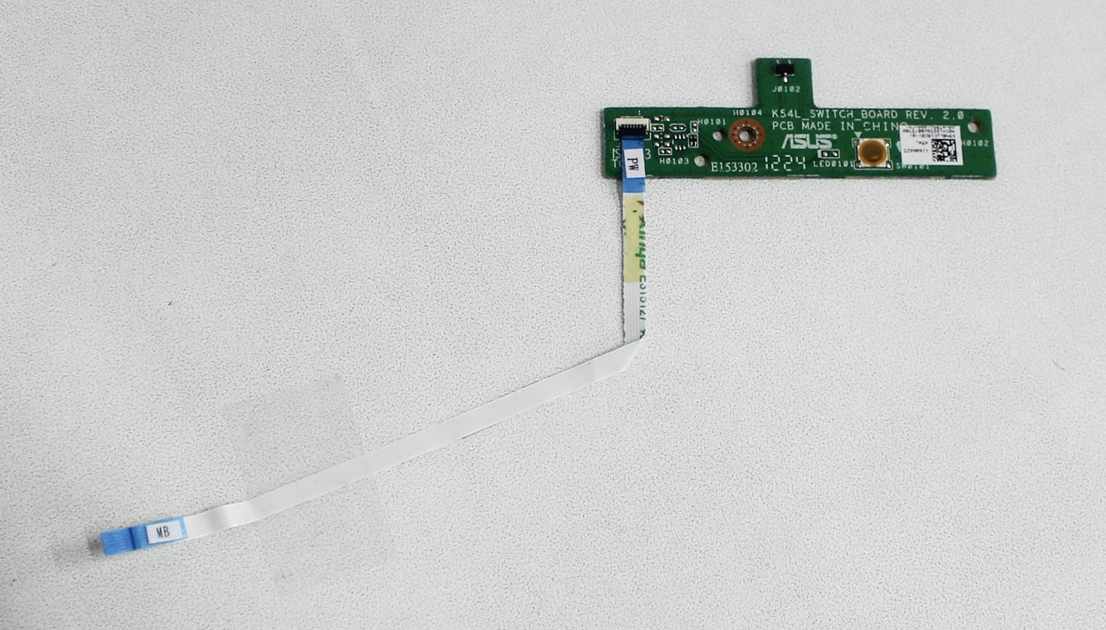 60-N7BSW1000-C01 Asus Power Button W/ Ribbon Pc Board "Grade A"